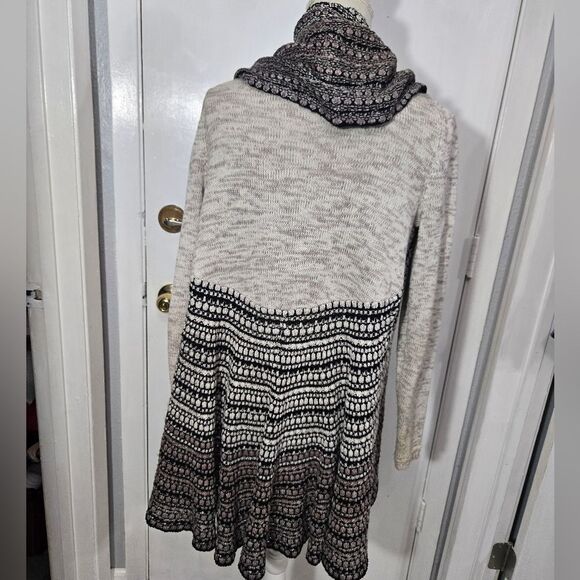 Sioni Studio Open Cardigan Neutral Colors Longer In Back Sz Small - Picture 6 of 11